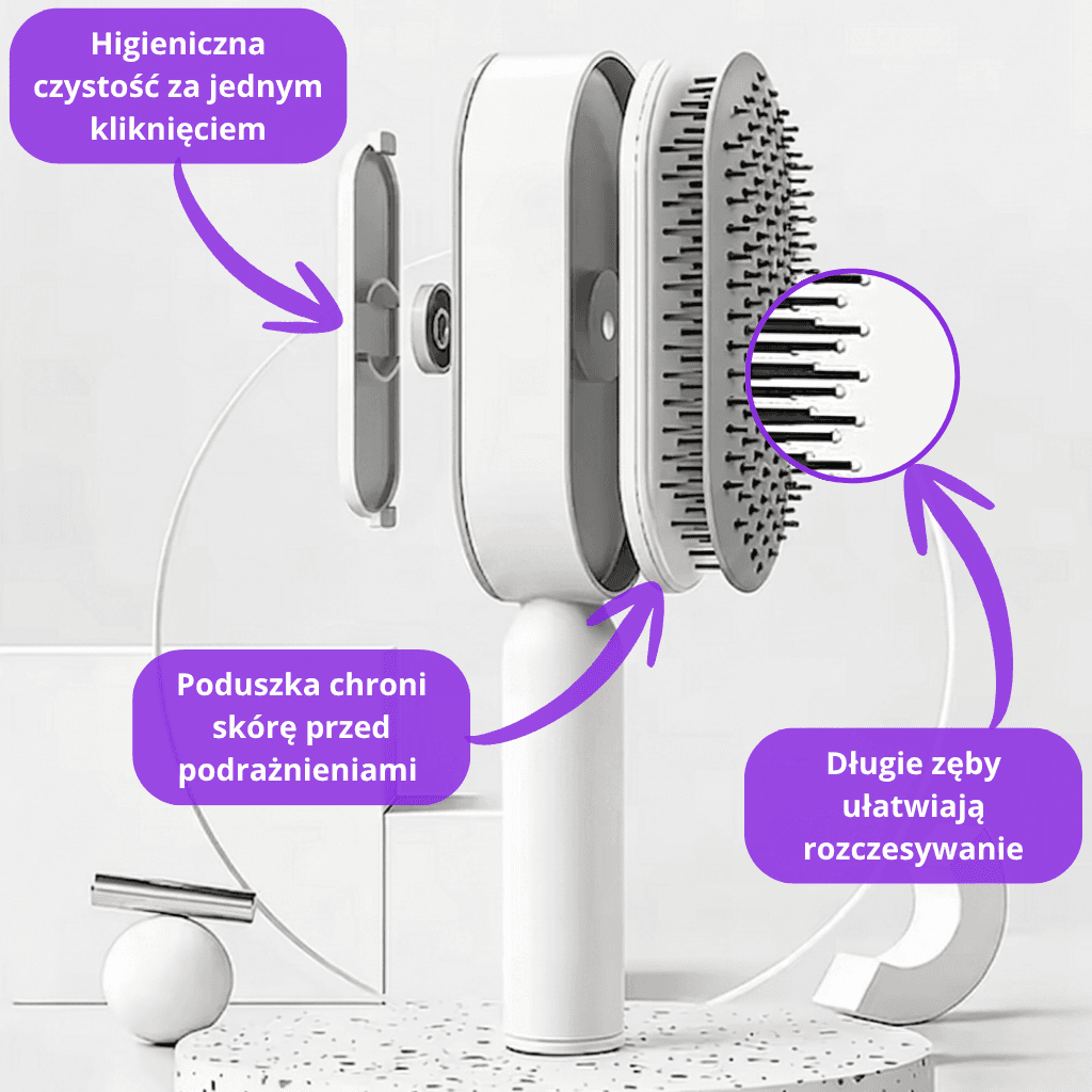 OneClick  – szczotka do włosów z systemem szybkiego czyszczenia